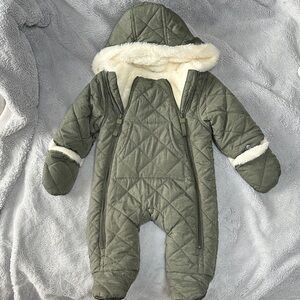 Urban Republic Quilted Olive Kids Footie